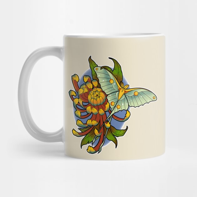 Luna moth chrysanthemum by The Green Dahlia